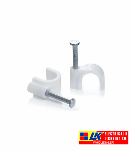Cable Clips 12mm Flat White