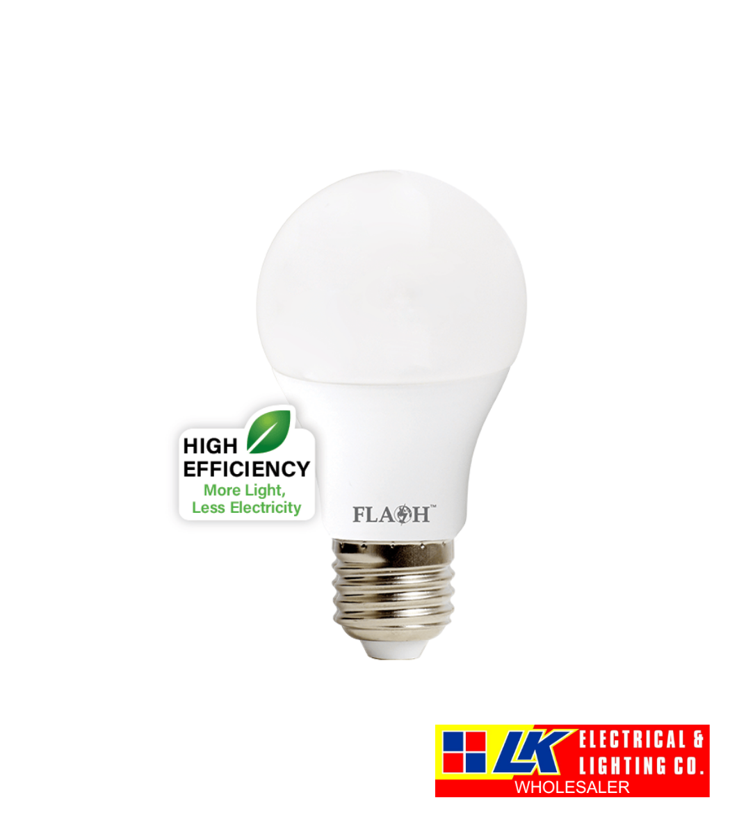 LK Electrical & Lighting - Flash LED A60 9W Opal E27 6000K
