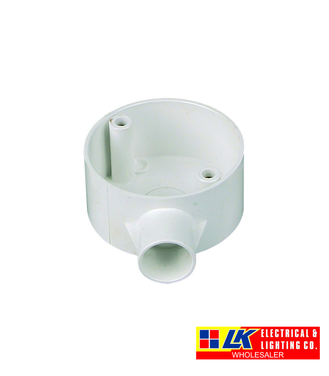 LK Electrical & Lighting -PVC 20MM 1WAY BOX